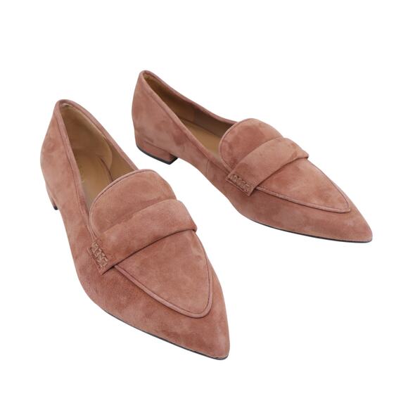 Talbots Shoes - Talbots Scarlet Suede Loafer Clay Red Pointed Toe Penny Flat Women's 9M